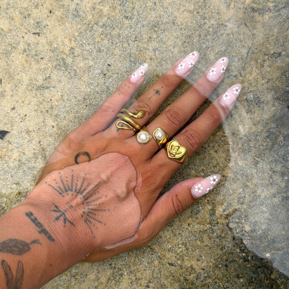 Heart Shaped Angel Ring