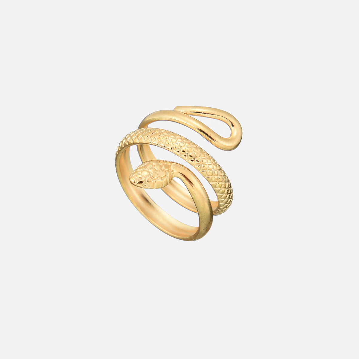 Detailed Snake Ring (Adjustable)